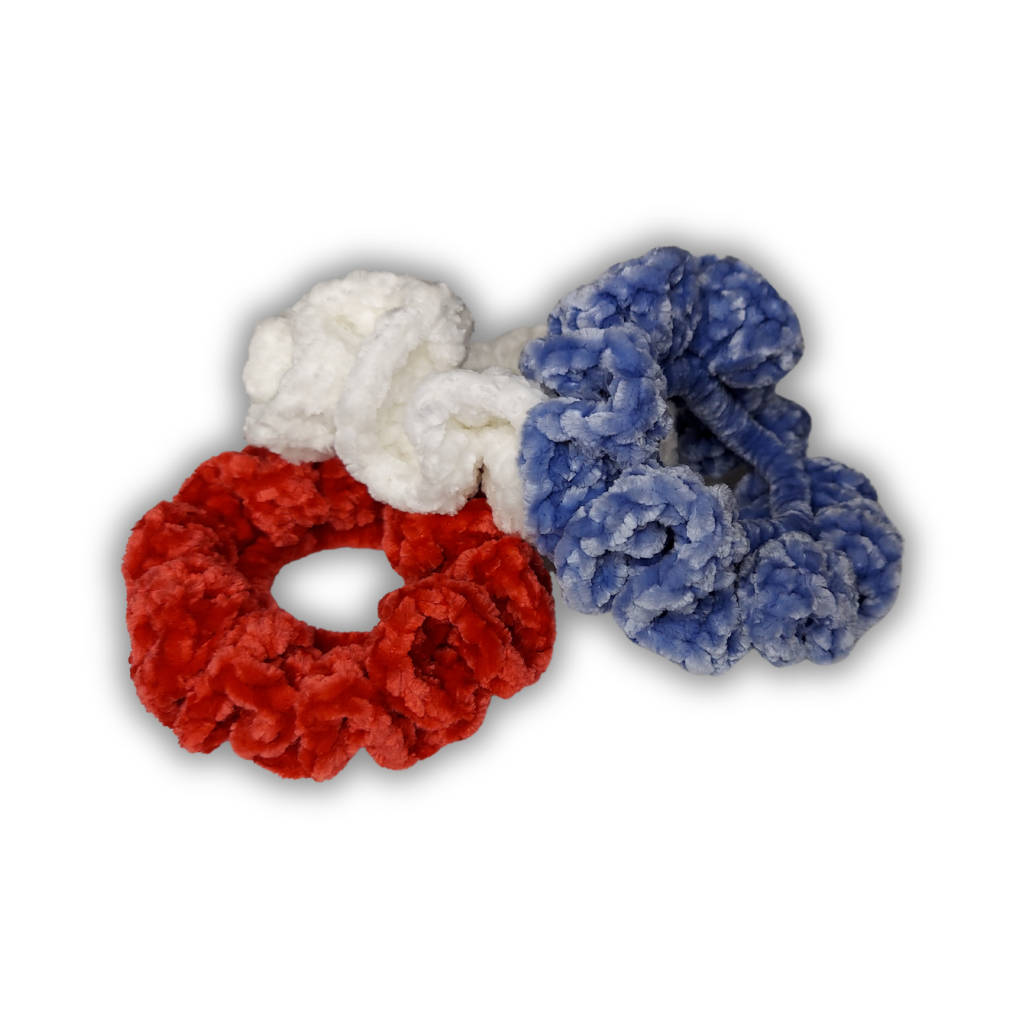 Set of 3 Scrunchies, Patriotic Hair Ties